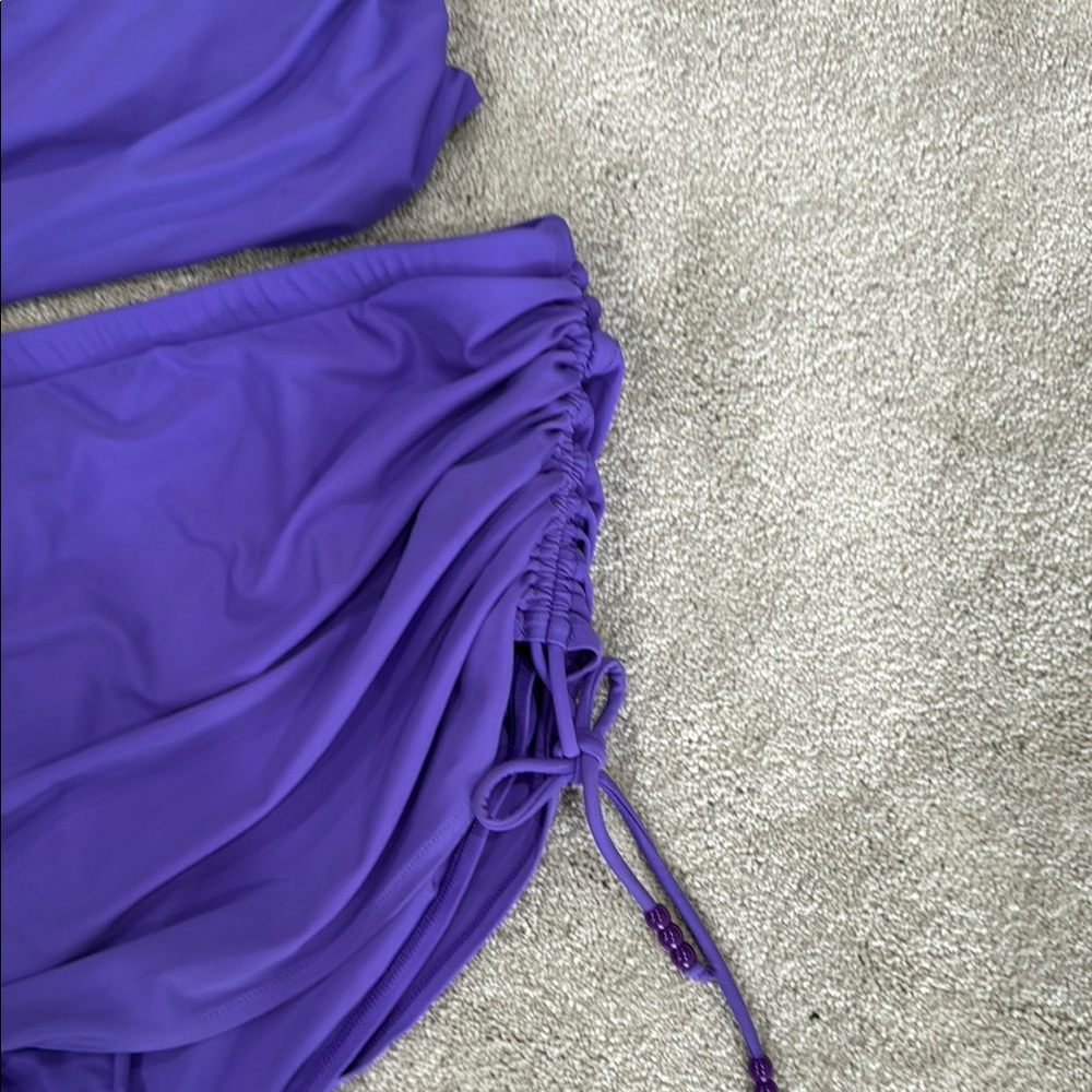 Always For Me Purple Swimsuit with Adjustable Straps Ruched 20 - Picture 2 of 10